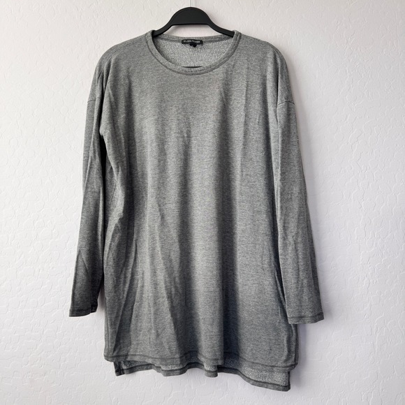 Eileen Fisher Tops - Eileen Fisher Gray Sweatshirt Tencel Lyocell Blend Long Sleeve Tunic Top‎